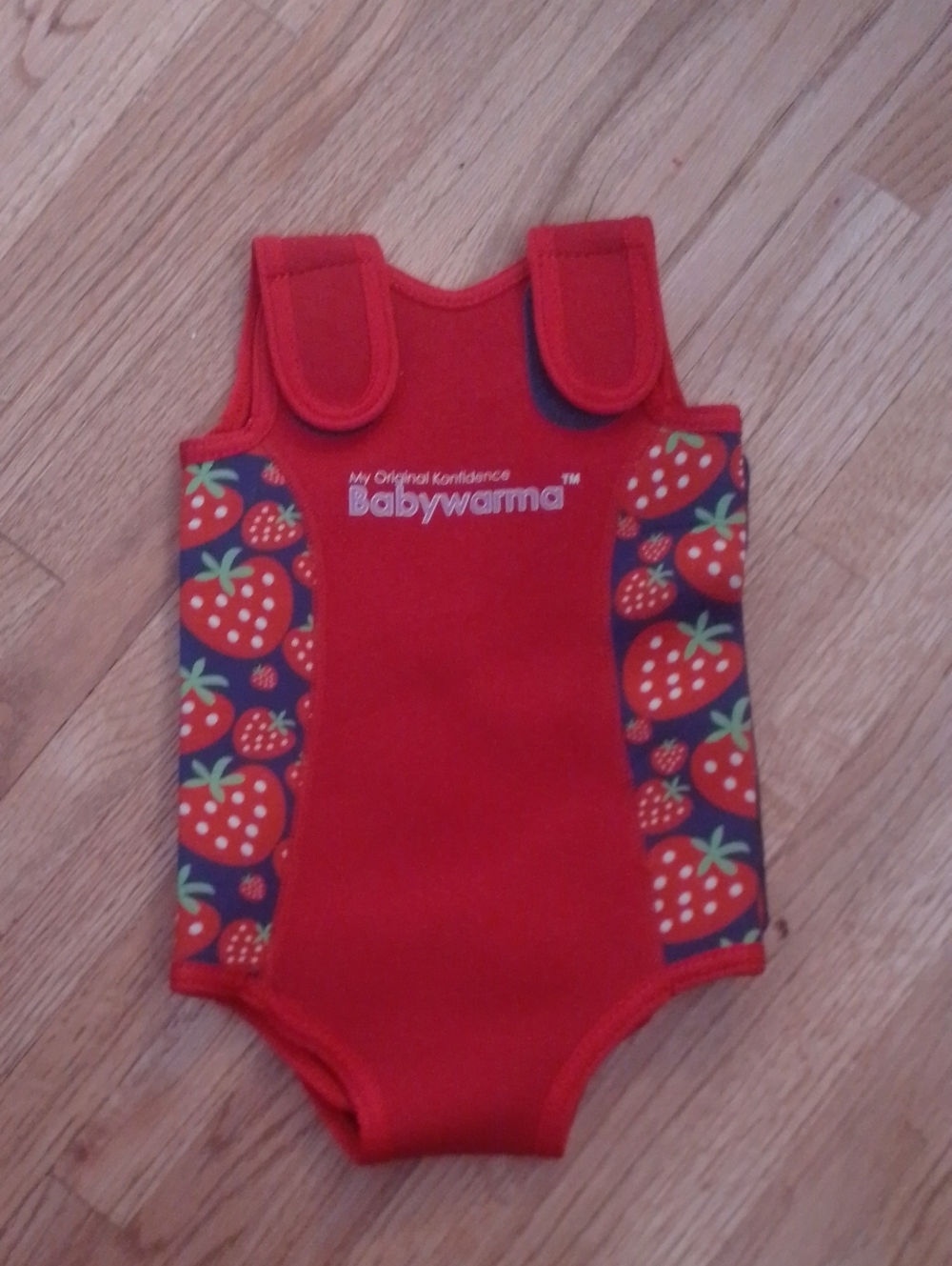 Konfidence Baby Warma Body Suit Scubba Swim Strawberry Print 6-12 M